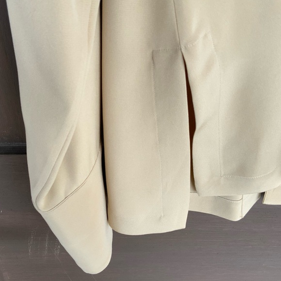 Talbots khaki silk tunic with mandarin collar and Chinese knot closures - Picture 6 of 6